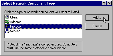 Select Network Component (Protocol)