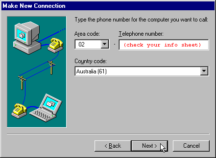 Make New Connection - phone no.
