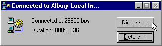 Disconnect dialog