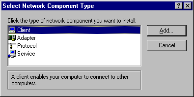 Network Component
Type (Client)