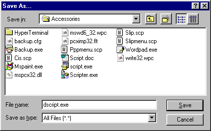 Save As dialog