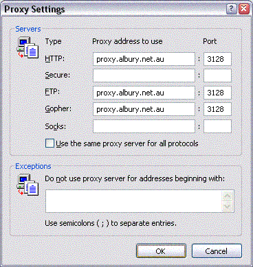 Proxy Settings