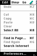 Netscape preferences