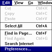 Netscape options